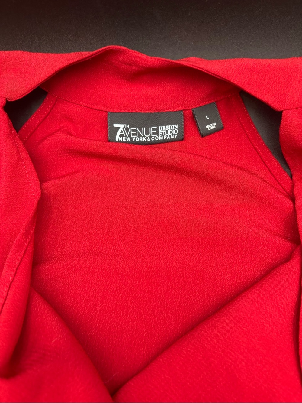 7th Avenue Design Studio Sleeveless Red Draped Cowl Neck Top Large - Picture 2 of 4